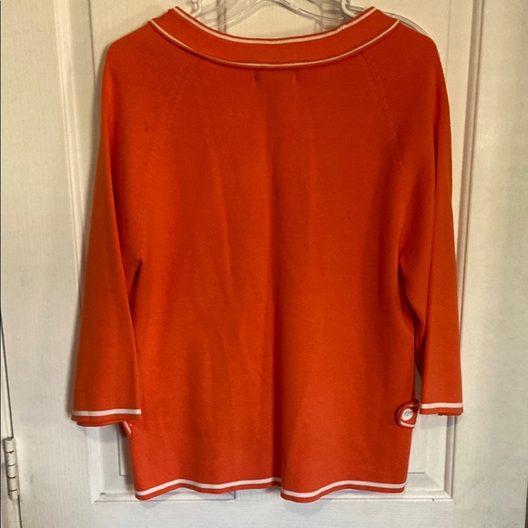 World Republic Orange Sweater with White Trim - Picture 4 of 4